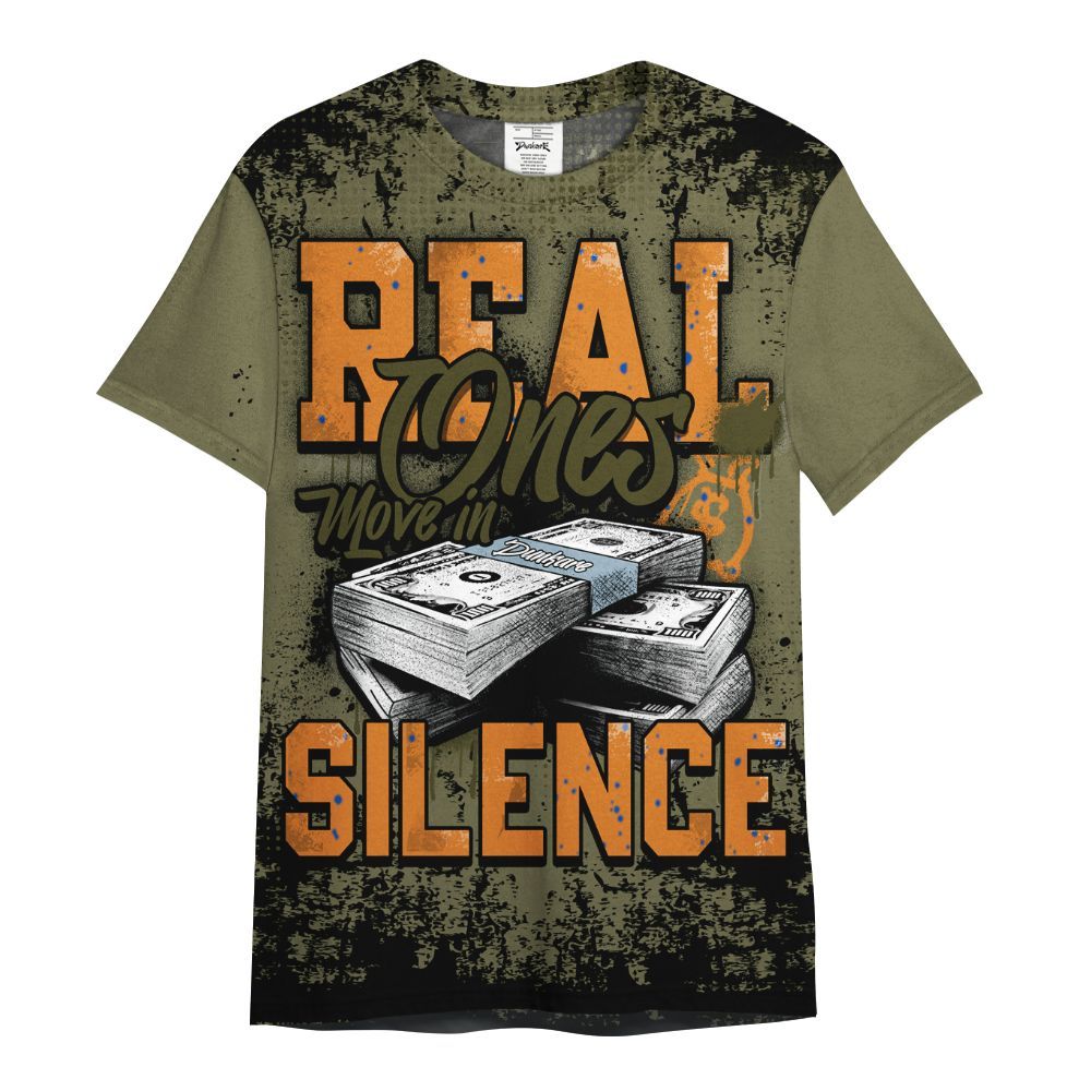 Shirt To Match Olive 5s - Move In Silence Money Street Retro All Over Print