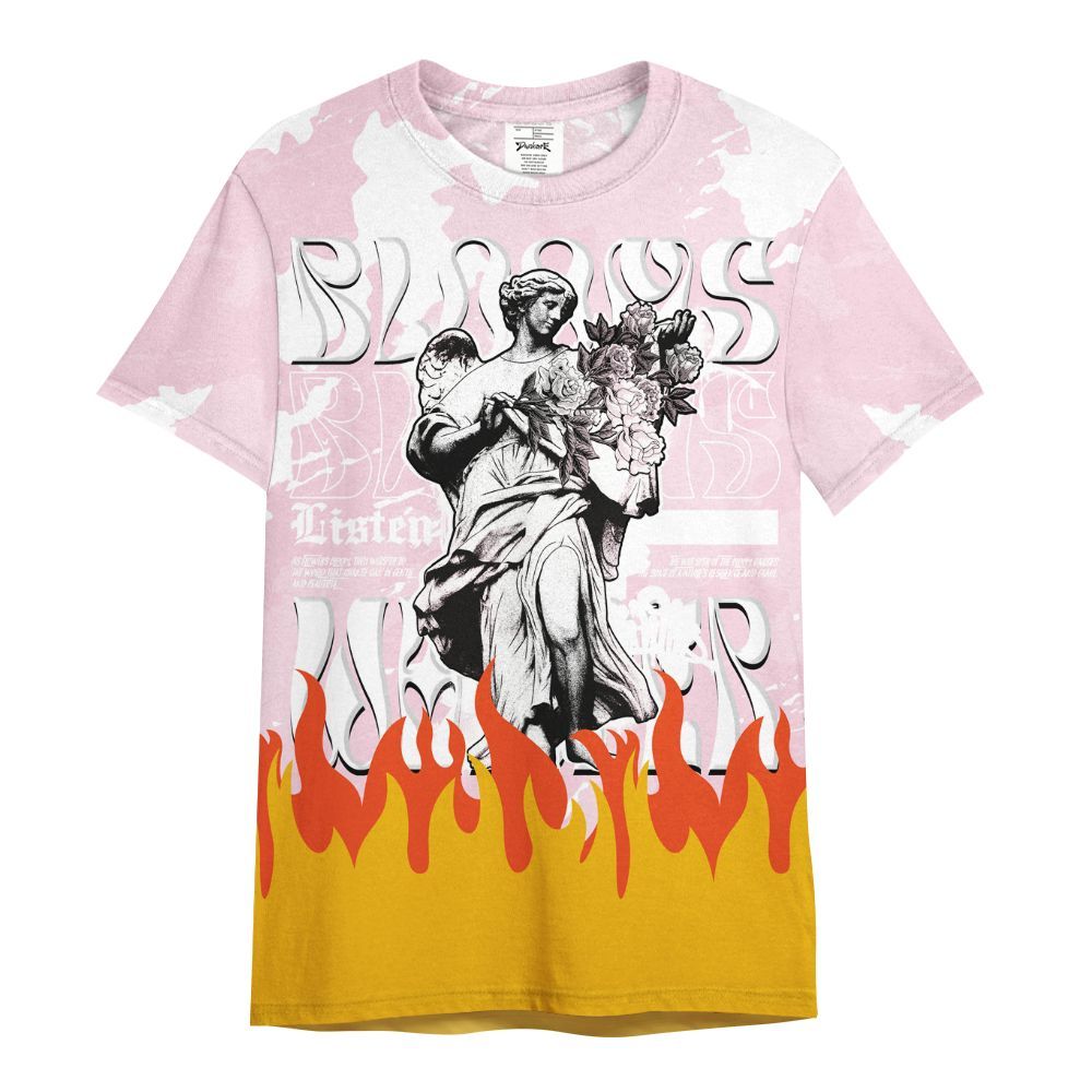 Shirt To Match Orchid 4s - Blooms Whisper Retro All Over Print