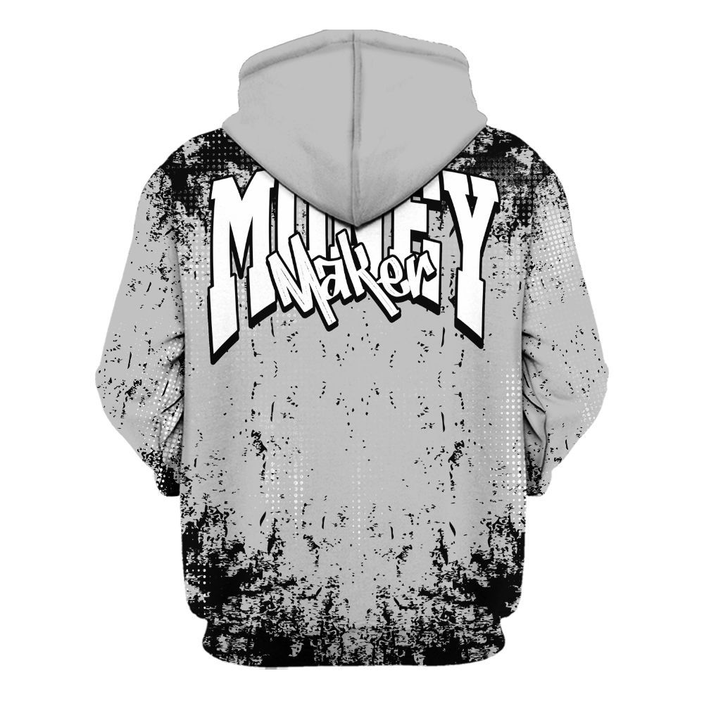 Hoodie To Match Low 85 Metallic Black 1s - Move In Silence Money Street Retro All Over Print