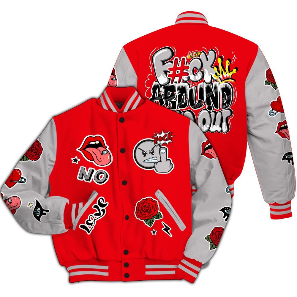 Varsity Jacket To Match Air Max 1 Low Poly - FK Around Find Out All Over Print