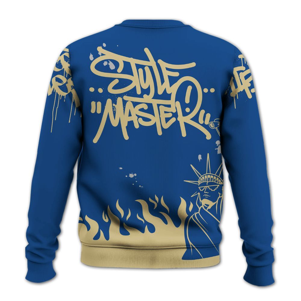 Sweatshirt To Match Air Ship Royal Blue - Graphic Fck Around Find Out All Over Print