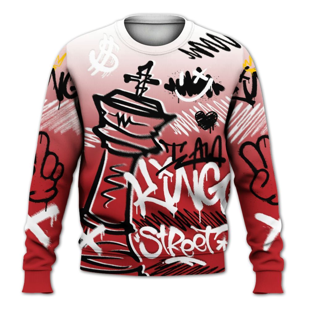 Sweatshirt To Match Retro Cherry 12s - Street King Chess Streetwear All Over Print