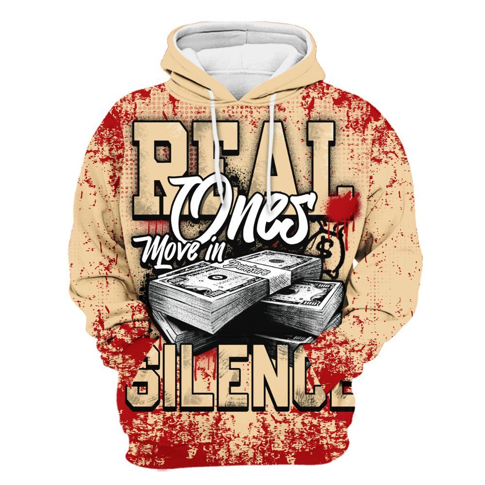 Hoodie To Match Dunk Low Strawberry Waffle - Move In Silence Money Street Retro All Over Print
