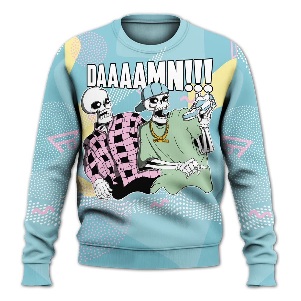 Sweatshirt To Match SB Dunk Low Visty - Graphic Meme Damnn All Over Print