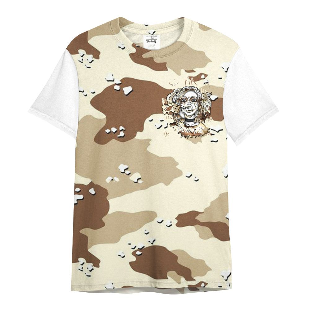 Shirt To Match Desert Camo 3s Varsity Jacket, Custom Name Bad Girl HAHA All Over Print