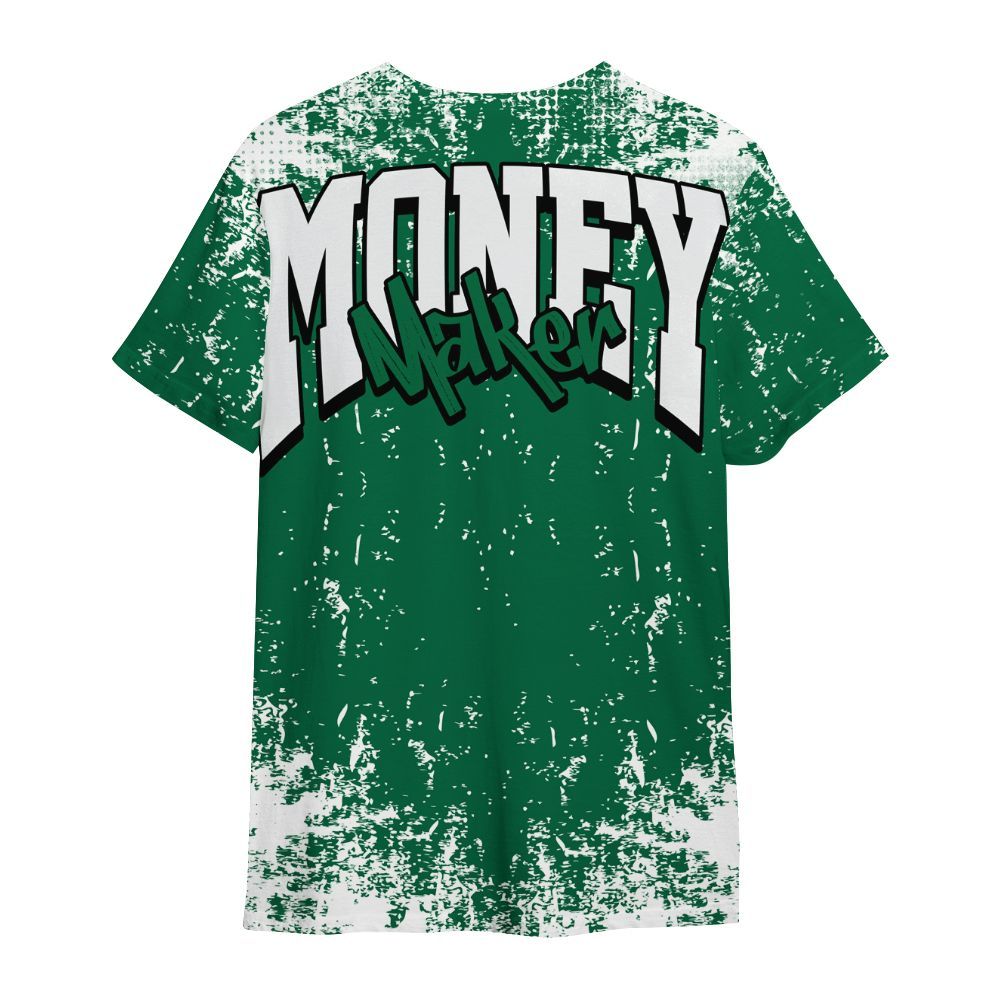 Shirt To Match Pine Green 4s - Move In Silence Money Street Retro All Over Print