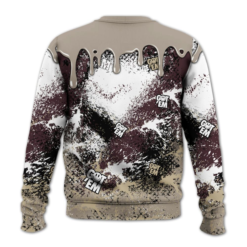 Sweatshirt To Match AMM Retro Phantom 4s - Dripping 23 Drip All Over Print