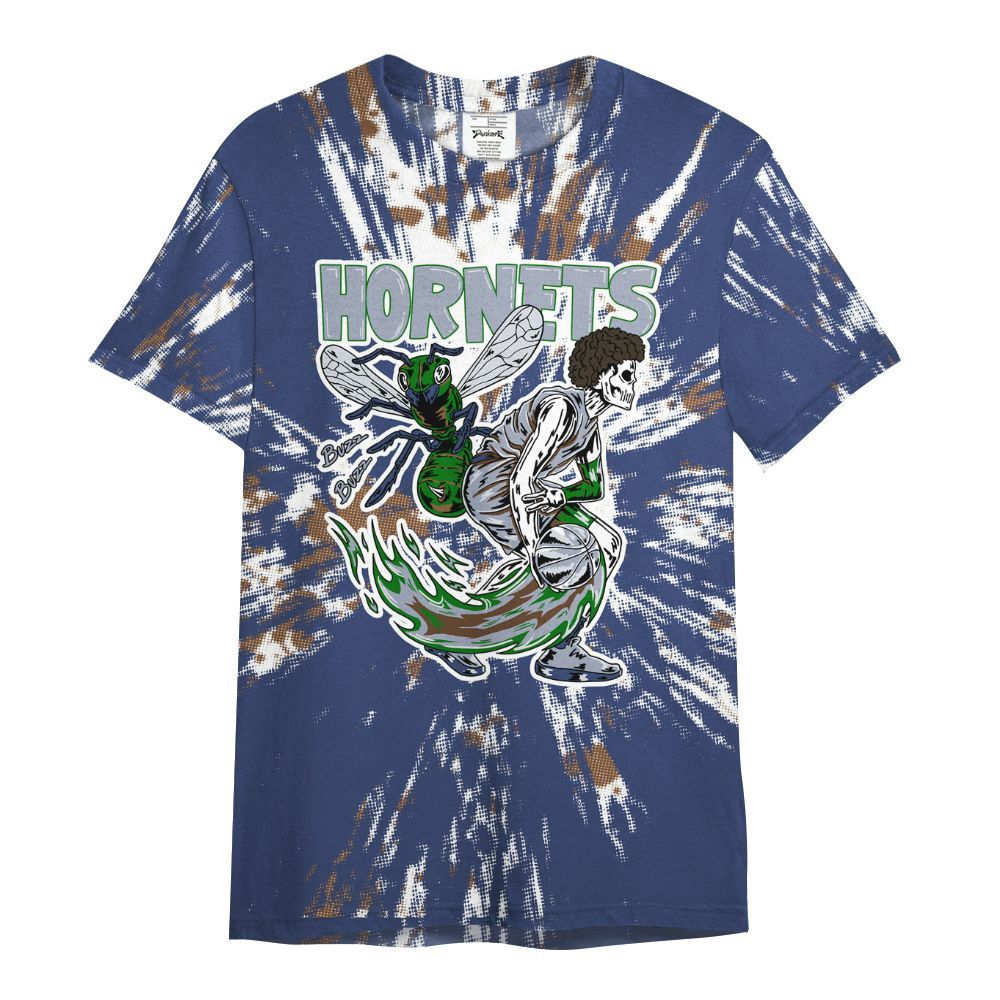 Shirt To Match Midnight Navy 13s - Hornets Skeleton Luxury All Over Print