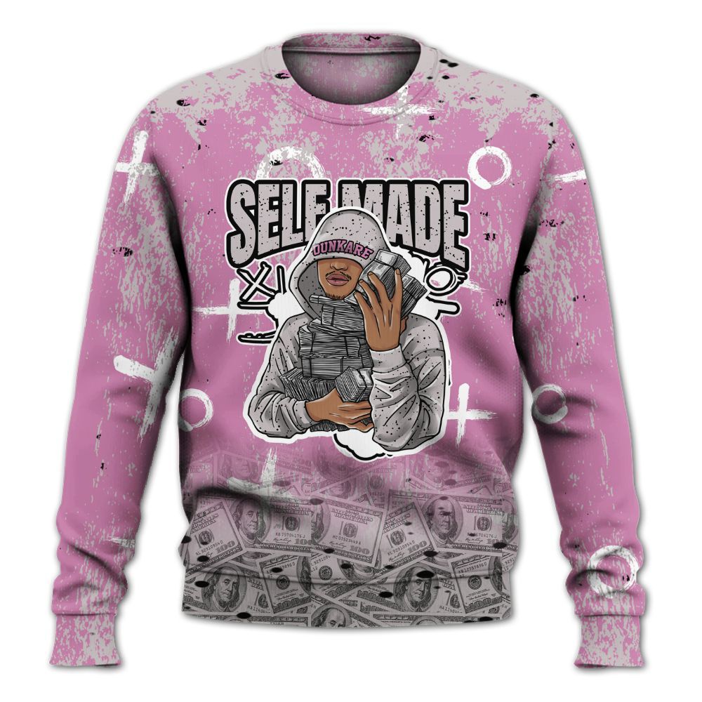 Sweatshirt To Match Neutral Grey Black White Orchid 4s - Selfmade Unique Grunge All Over Print