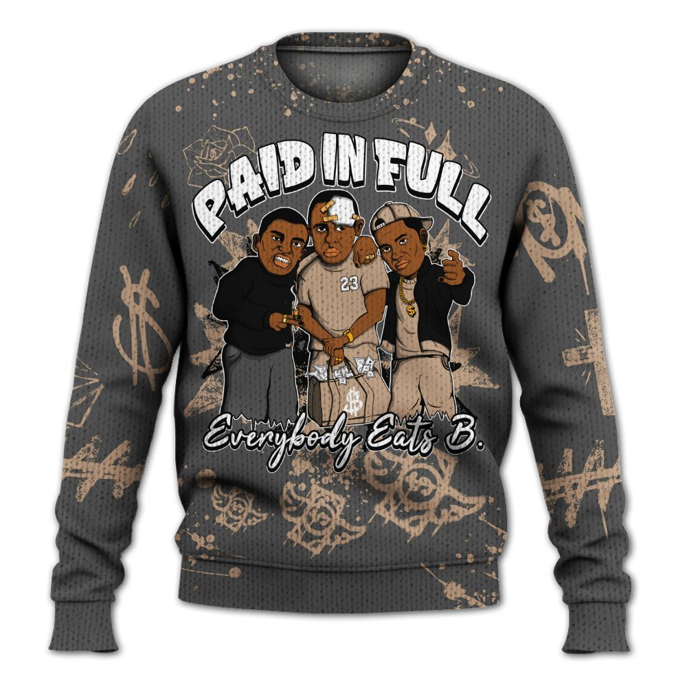 Knitted Sweater To Match Kobe 9 EM Mamba - Everybody Paid In Full Crayon