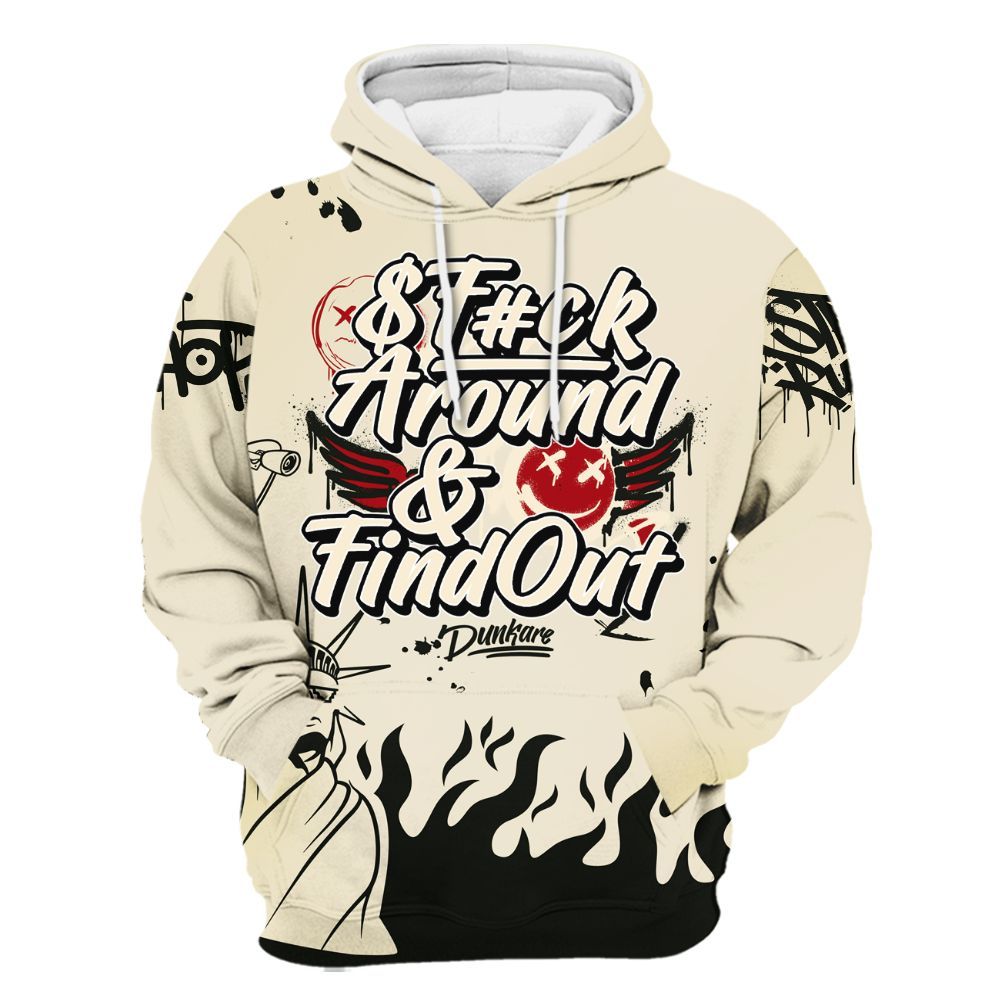 Hoodie To Match Retro Low OG Nitro 1s - Graphic Fck Around Find Out All Over Print