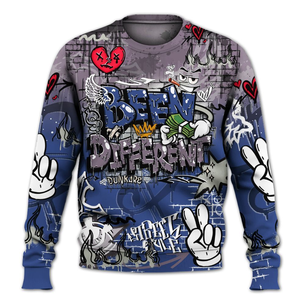 Sweatshirt To Match Low OG Voodoo Alternate 1s - Been Dif2erent Drip Graffiti All Over Print
