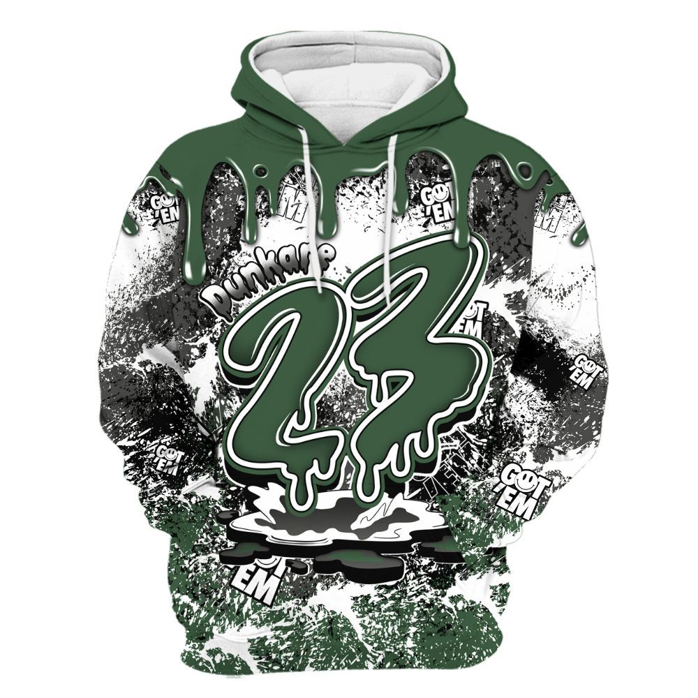 Hoodie To Match Dunk Low Skateboards Black - Dripping 23 Drip All Over Print