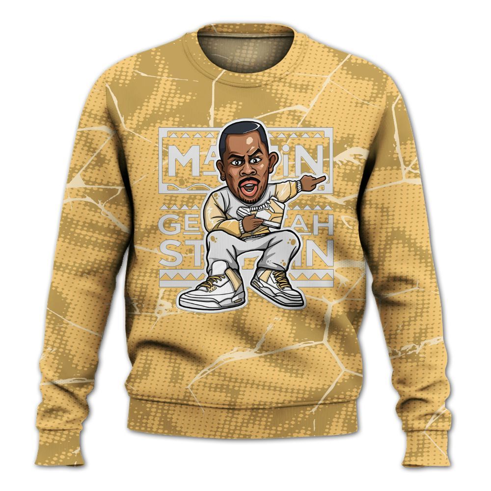 Sweatshirt To Match Craft Paris 6s - Get Tag Sneakers Steppin' Graphic Crack All Over Print