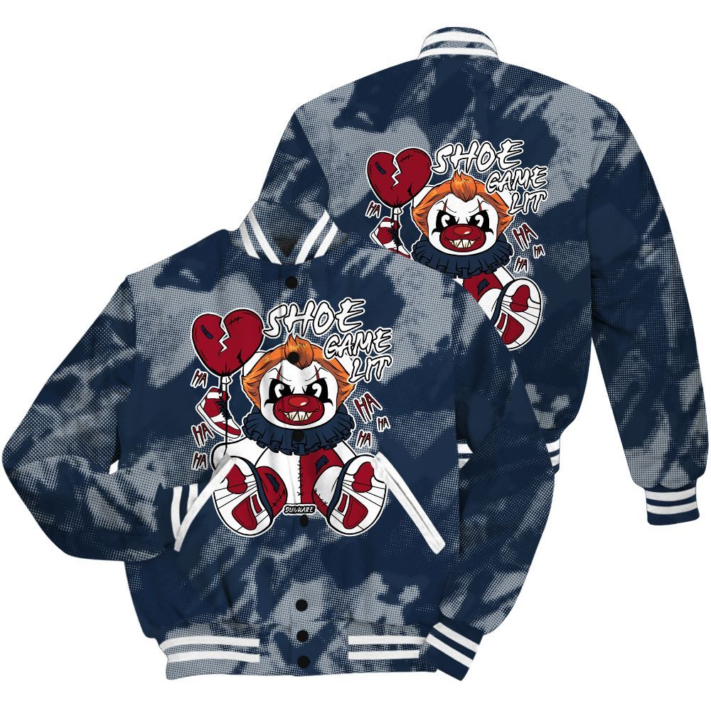 Varsity Jacket To Match Retro Olympic 6s Shirt - Shoe Game Bear Abstract Halftone All Over Print