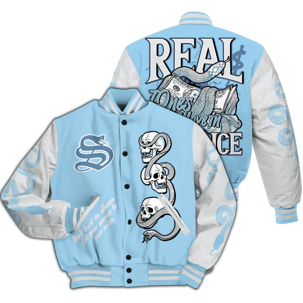 Varsity Jacket To Match Legend Blue 11s - Snake Move In Silence All Over Print