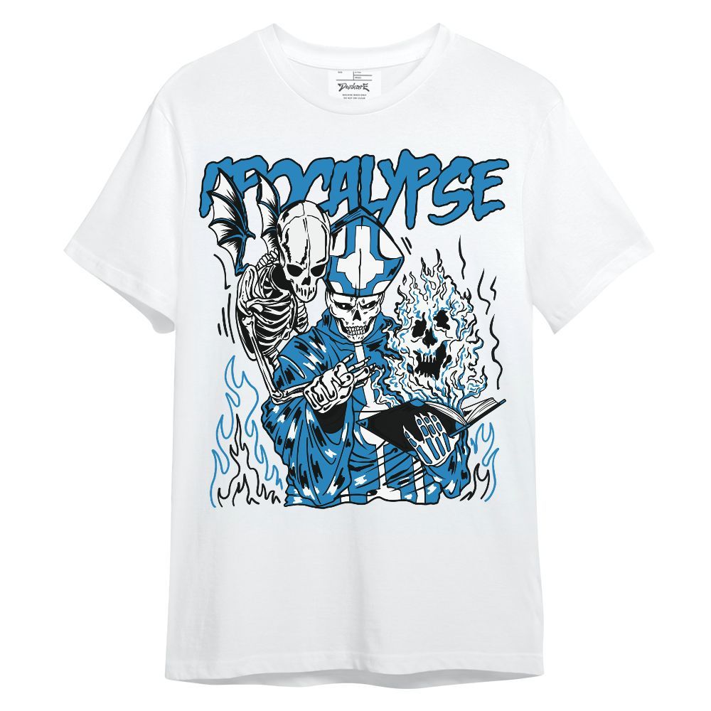 Shirt To Match Retro University Blue 9s - Apocalypse Skeleton Unisex Shirt