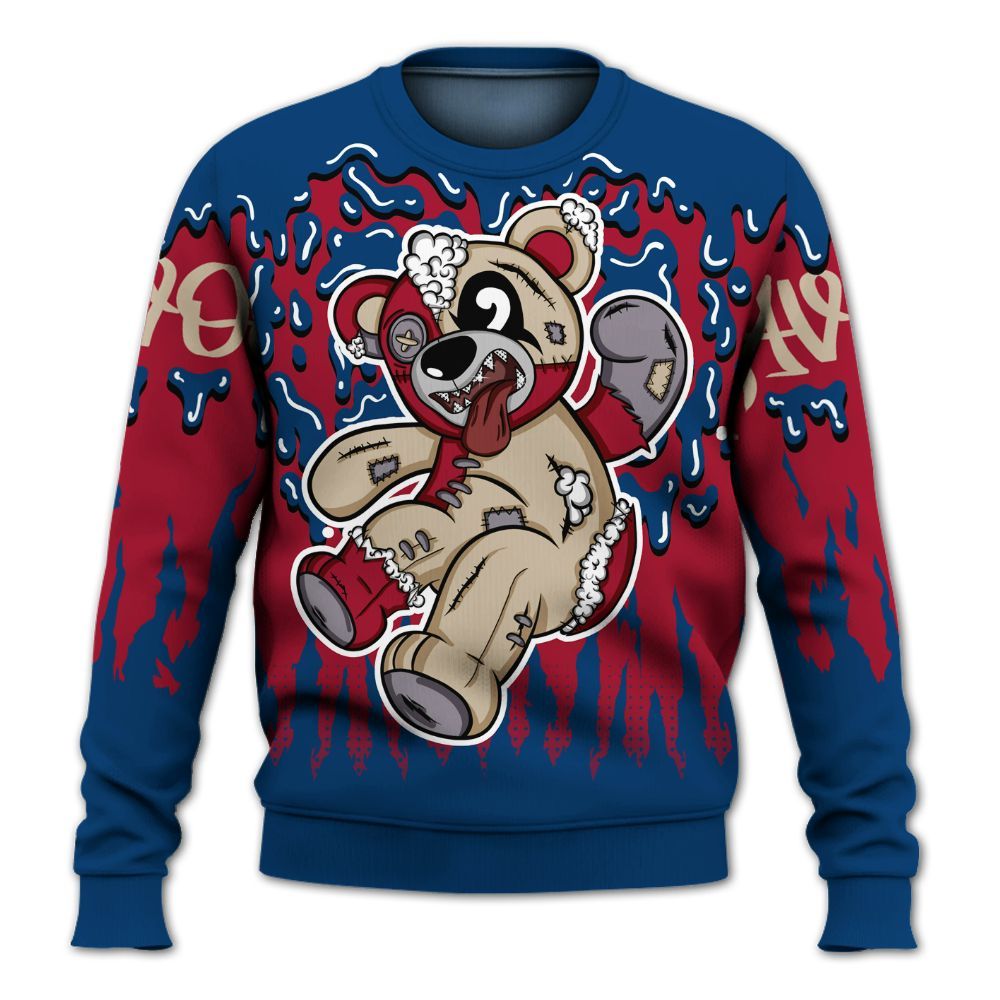 Sweatshirt To Match Rare Air 4s - Havok Bear Dripping All Over Print