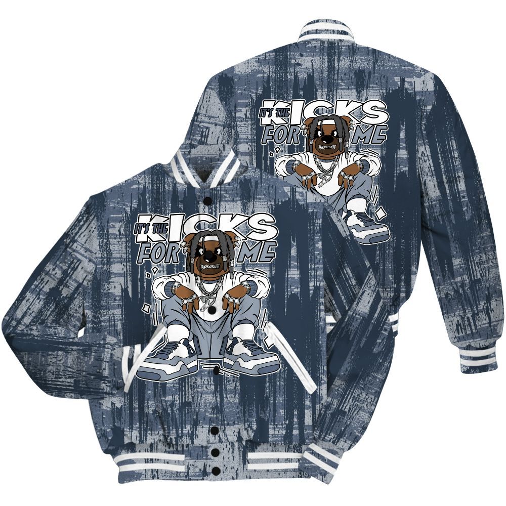 Varsity Jacket To Match Low Diffused Blue 11s Shirt - Sneakers Bear Glitch Art All Over Print