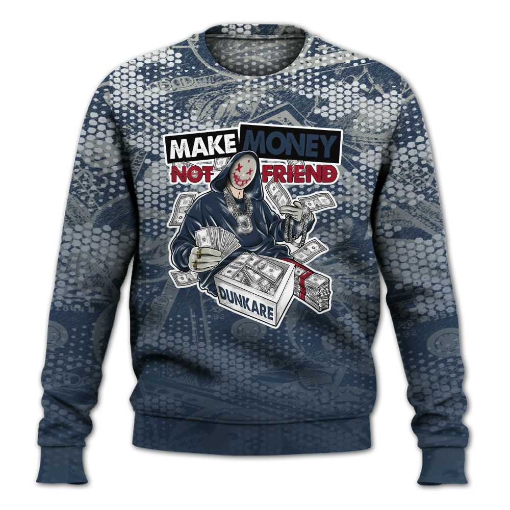 Sweatshirt To Match White Midnight Navy 6s - Make Moneys Unique All Over Print