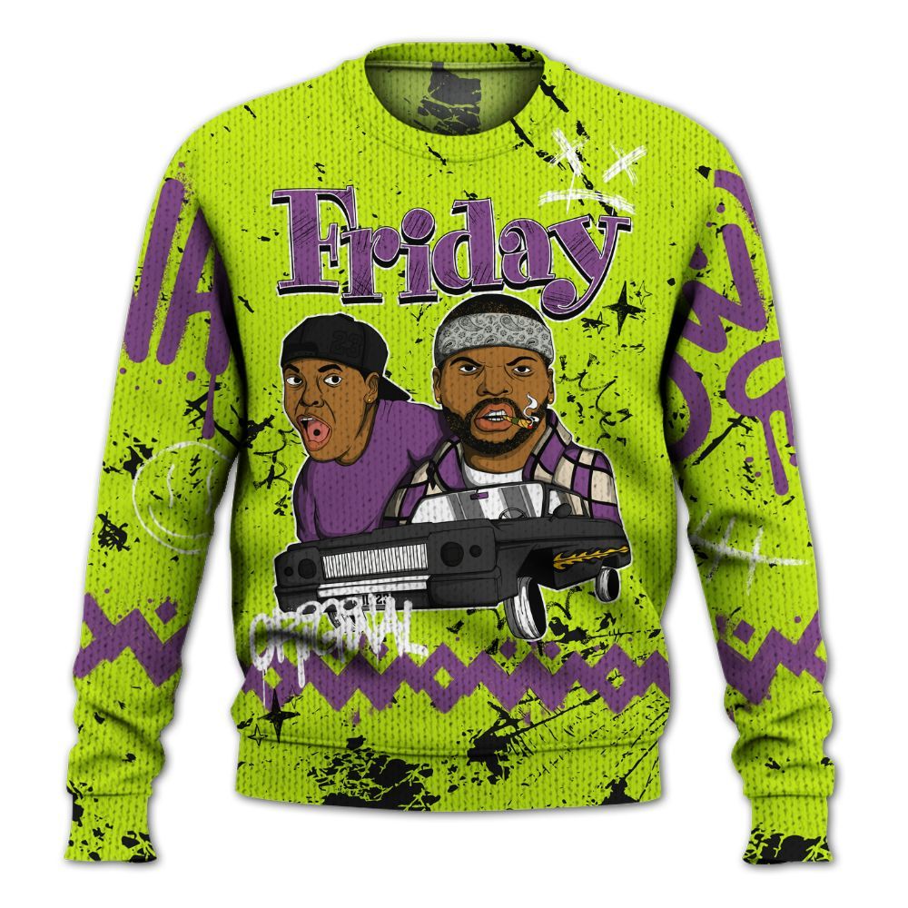 Sweater To Match GS Black Barely Volt 11s - Friday Sneaker Crayon Graphic