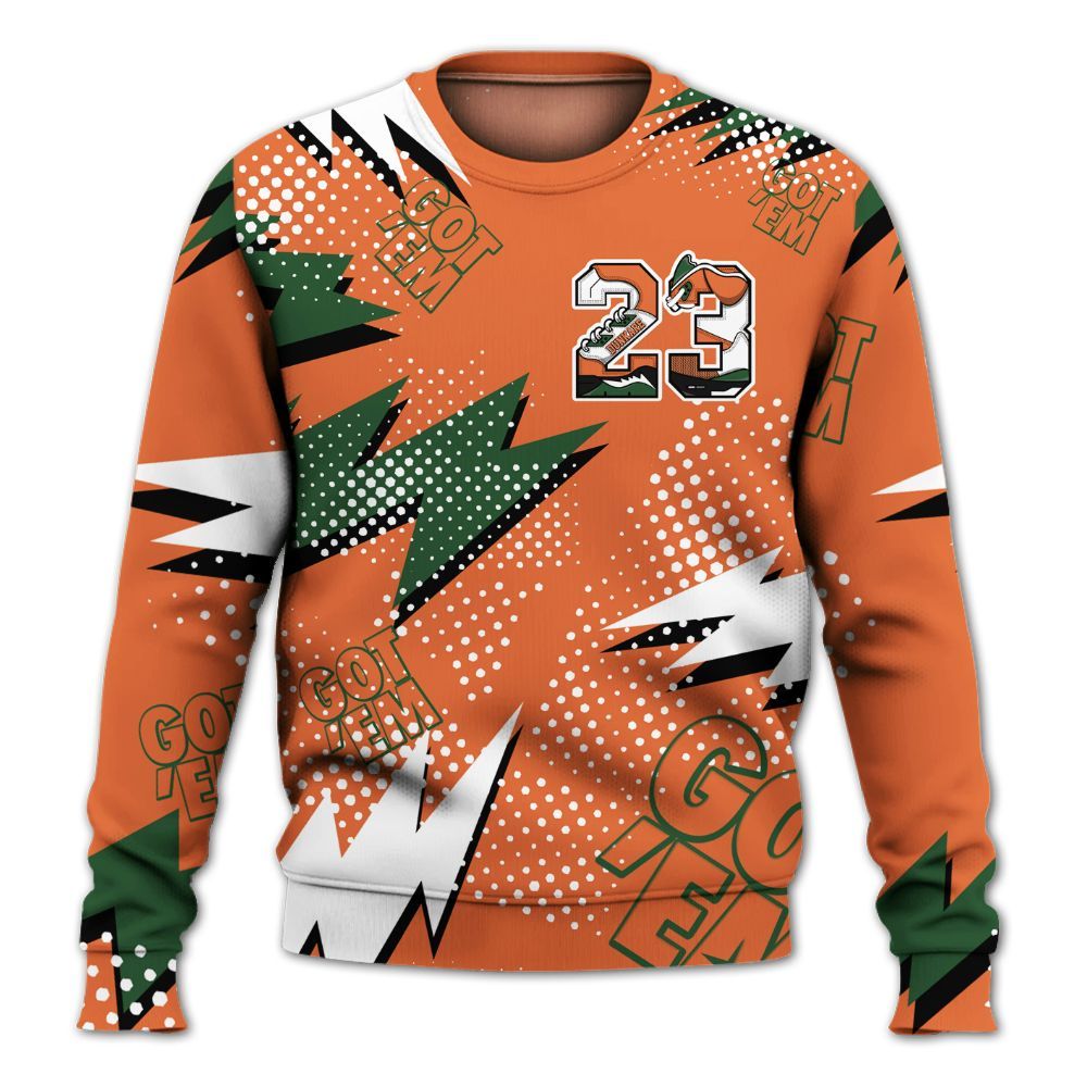 Sweatshirt To Match Low Miami 5s - Custom Name Number 23 5s All Over Print