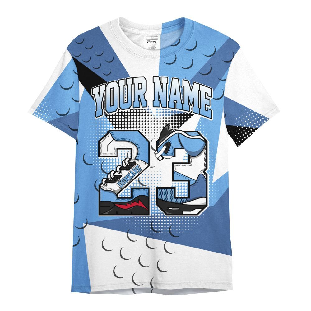 Shirt To Match University Blue 6s - Poly Custom Name Number 23 5s All Over Print