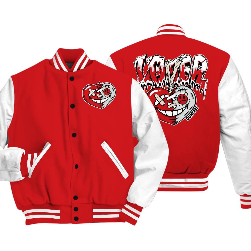 Varsity Jacket To Match Bred Reimagined 4s - Love Loser Varsity Jacket Unisex 0905 PAT