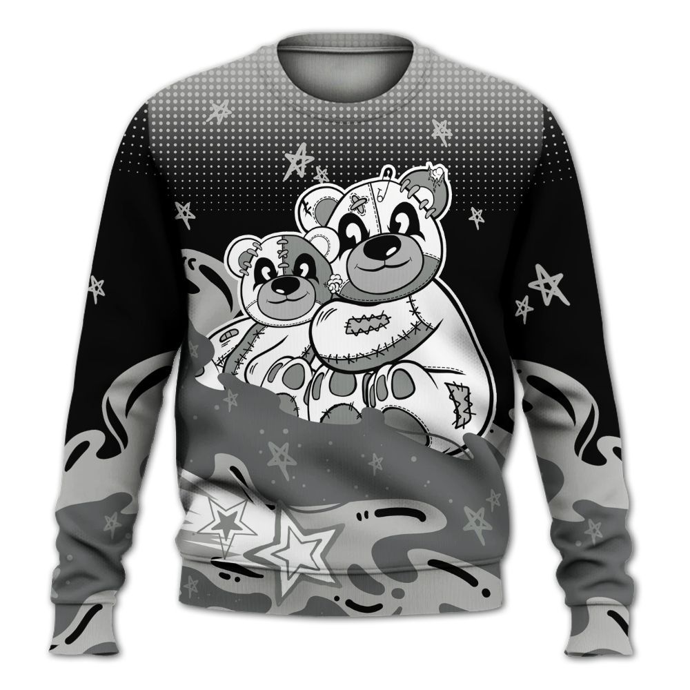 Sweatshirt To Match Retro Wet Cement 4s - Sincere Fondness Bear Stars All Over Print