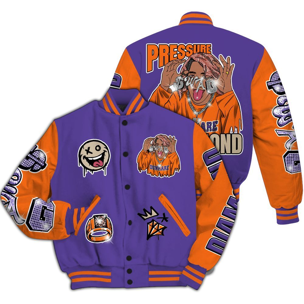 Varsity Jacket To Match Air Max Waffle SP Voltage Purple - Pressures Makes Varsity Jacket To Match All Over Print
