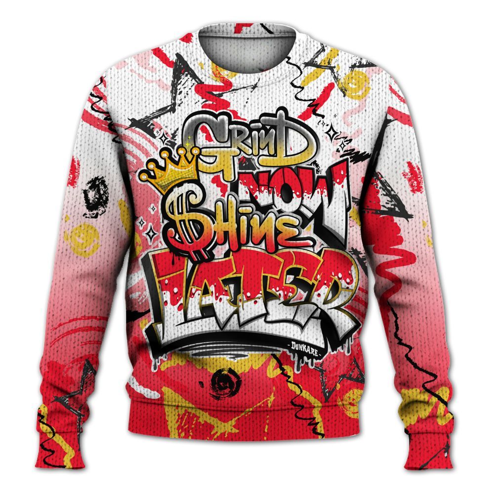 Knitted Sweater To Match KD 18 Air Bakin - Grind Shine Later Drip