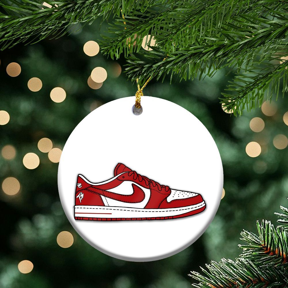 Low Terror White University Red 1s Ceramic Ornaments