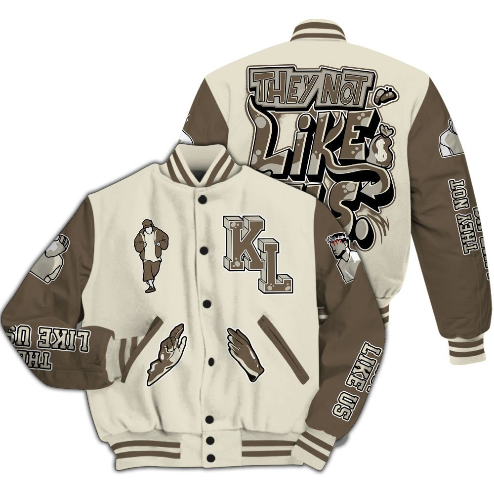 Varsity Jacket To Match Orewood Brown 3s - Dislike Us Graphic All Over Print