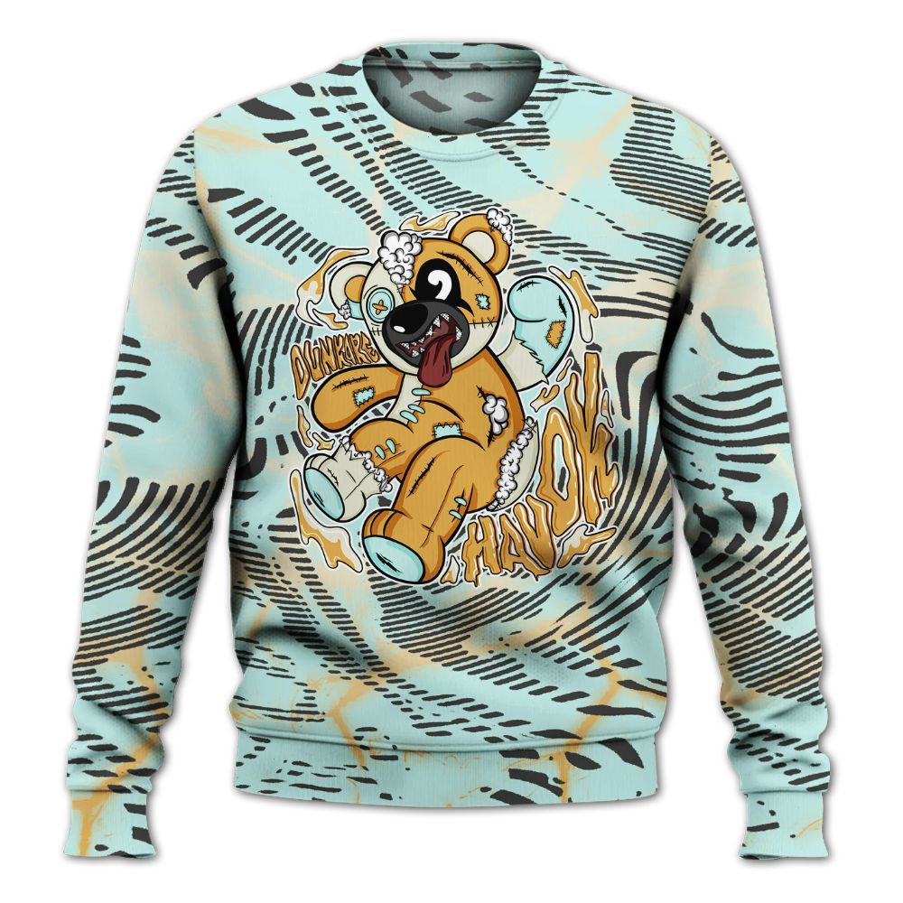 Dunkare Pure Platinum 4s Shirt - Havok Bear All Over Print Unisex Sweatshirt