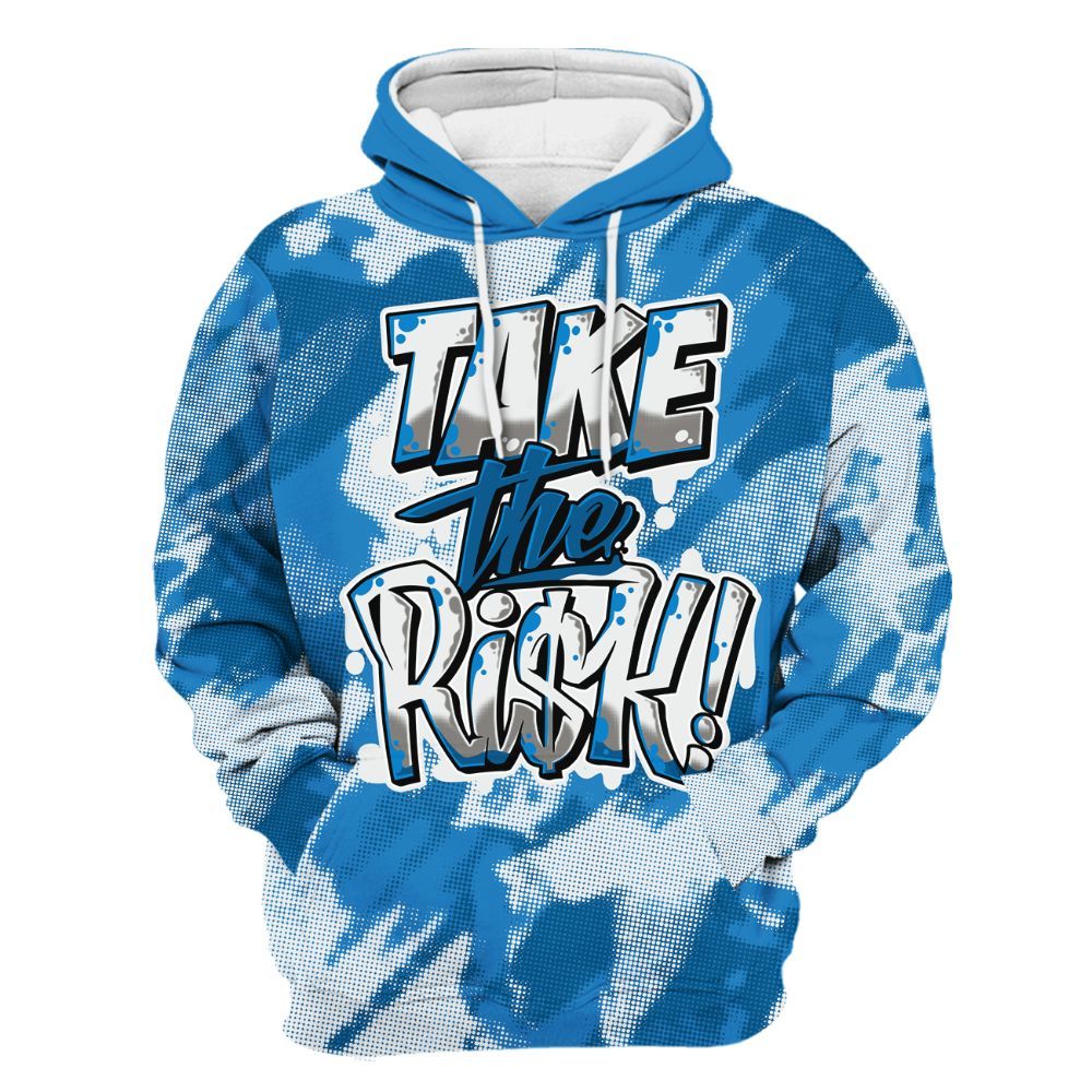 Hoodie To Match Industrial Blue 4s - Take Risks Abstract All Over Print