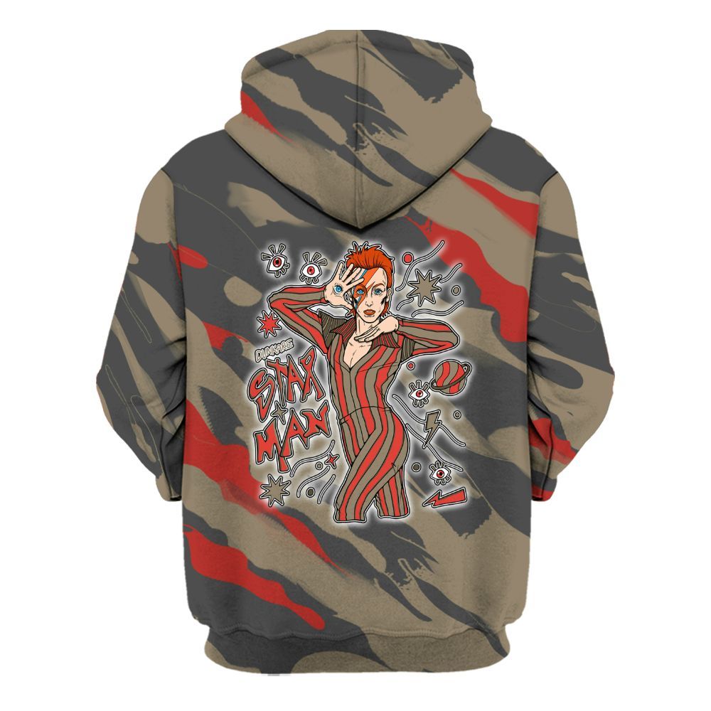 Hoodie To Match Olive 9s - Starmans Graphics Colored All Over Print