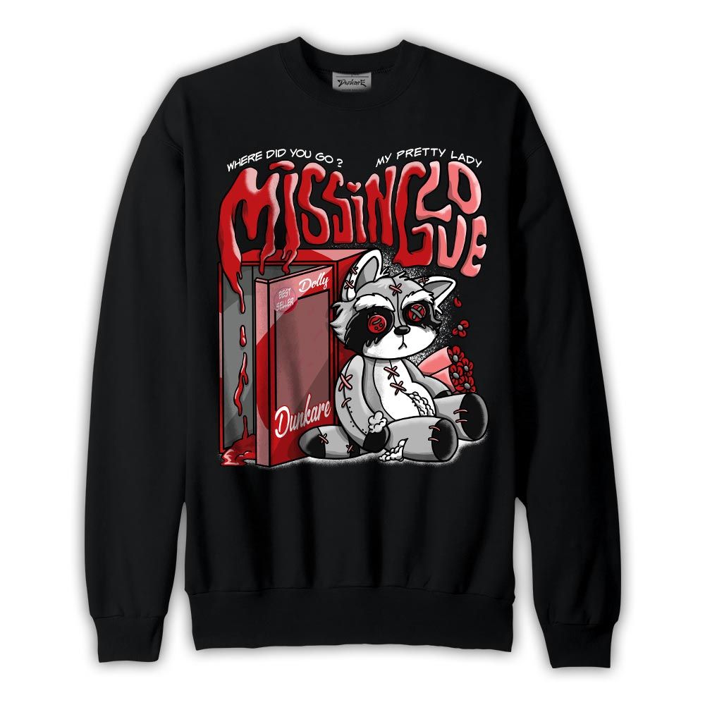 Sweatshirt To match Sweatshirt Missing Love Raccoon, Bred Reimagined 4s, To Match Sneaker Bred Reimagined 4s DNY