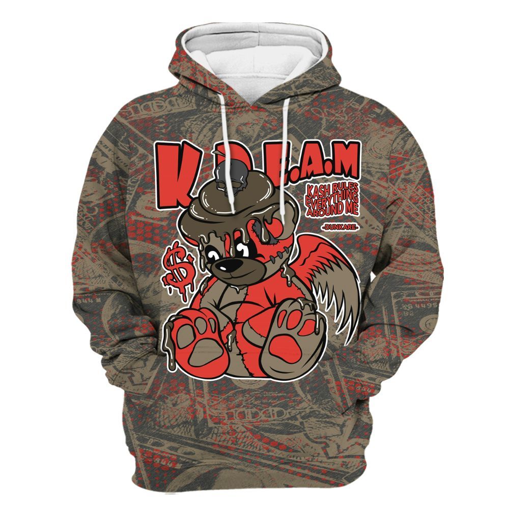 Hoodie To Match Olive 9s - Loot Bear All Over Print