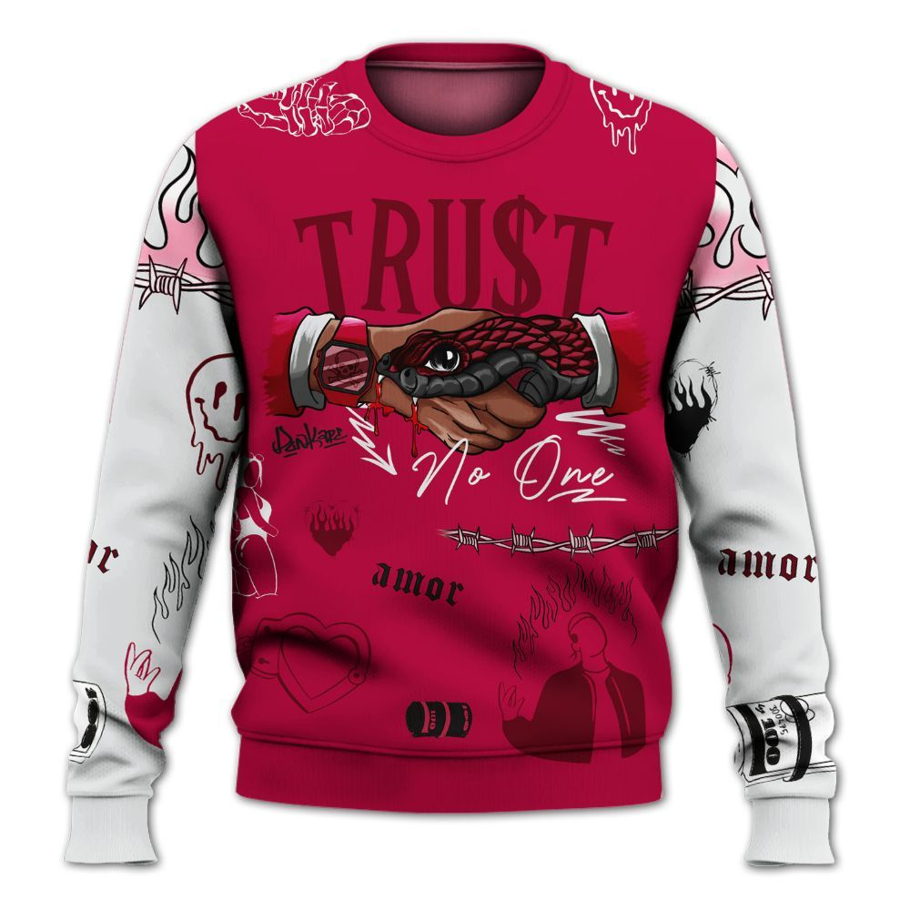 Sweatshirt To Match Retro Chicago 2s - Snake Trust No One All Over Print