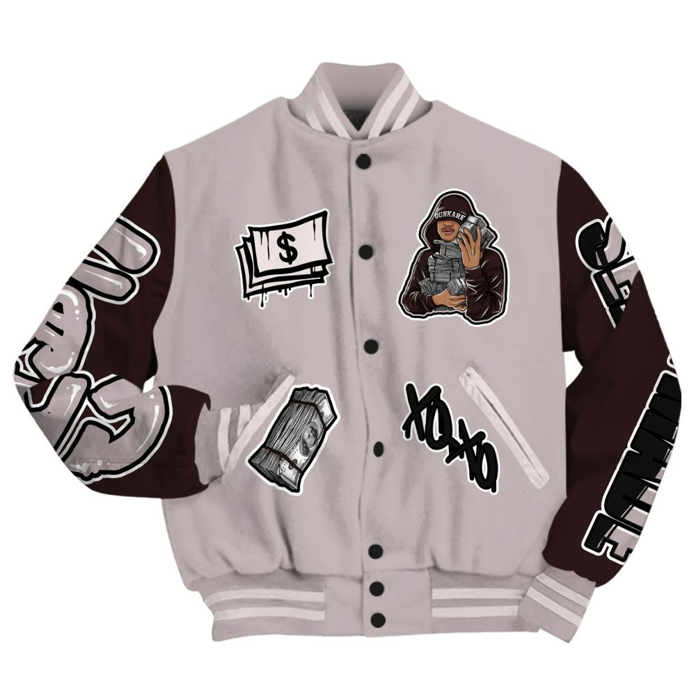 Varsity Jacket To Match AMM Air Smokey Mauve 6s - Selfmade Unique All Over Print