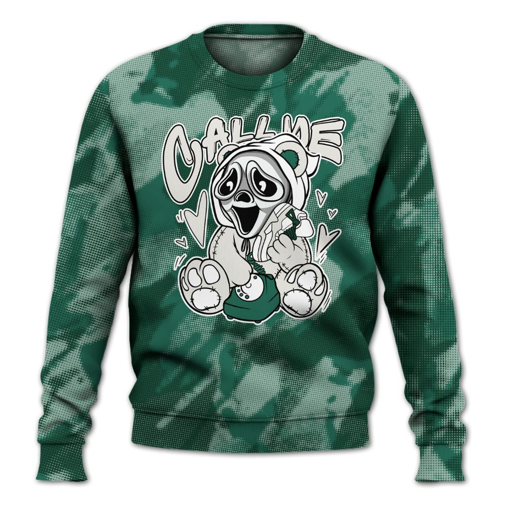 Sweatshirt To Match Oxidized Green 4s - Call Me Bear Abstract Halftone All Over Print