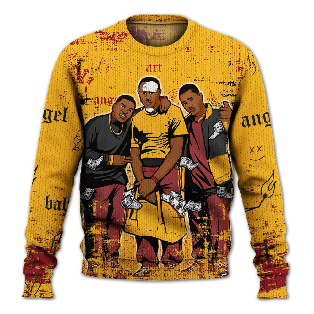 Sweater To Match White Taxi 12s Shirt, Paid In Full Money Graphic