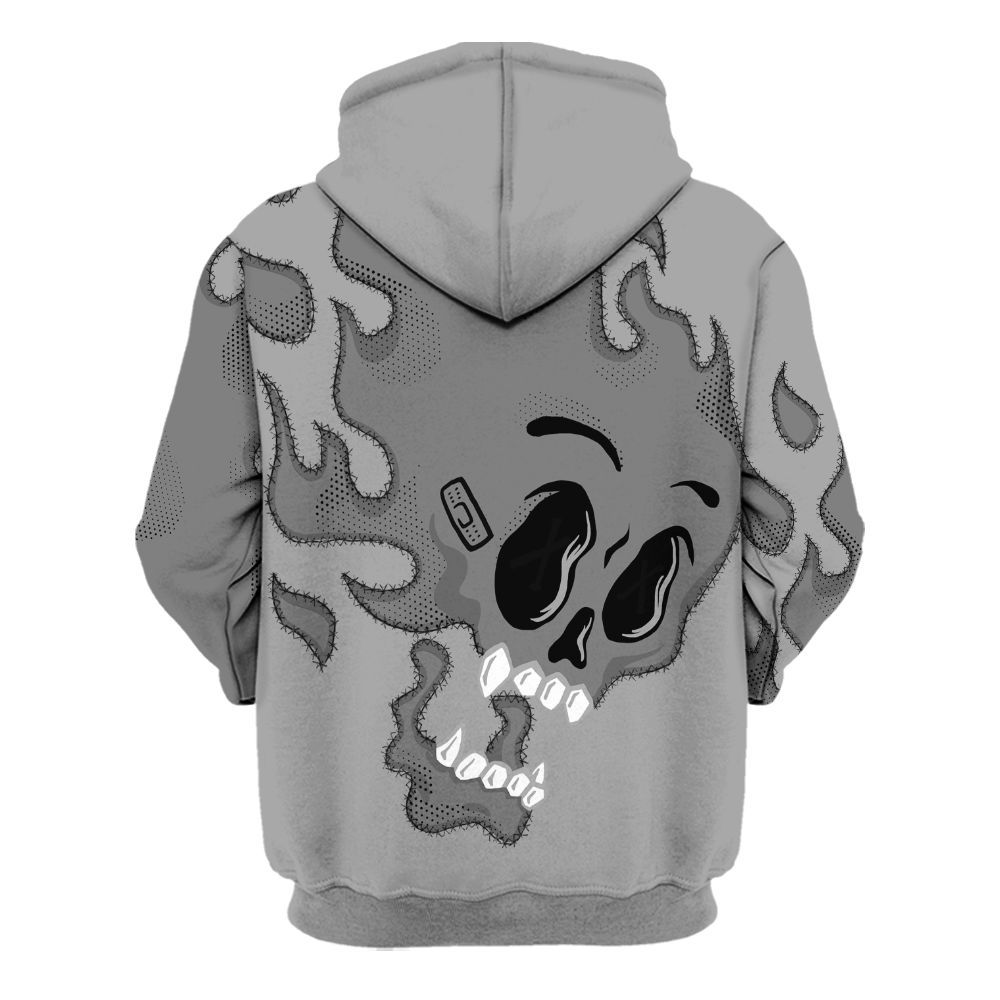 Hoodie To Match Black Wolf Grey 12s - All Hustle No Lucky Skull All Over Print