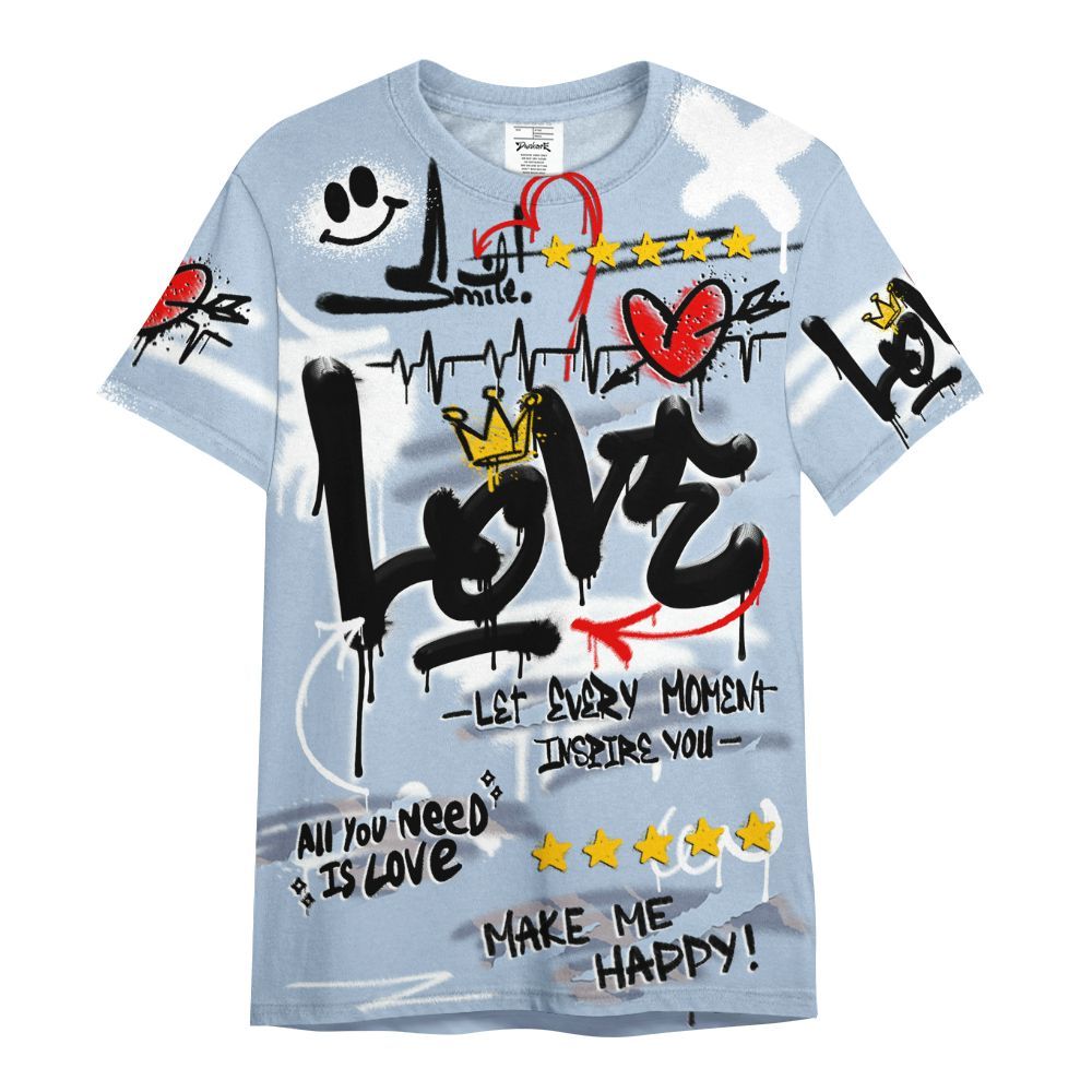 Shirt To Match Ja 2 Induction - Happy Love Beats Graffiti Streetwear All Over Print