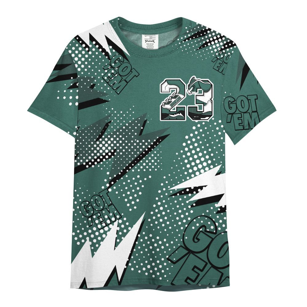 Shirt To Match Low OG Oxidized Green 1s - Custom Name Number 23 5s All Over Print