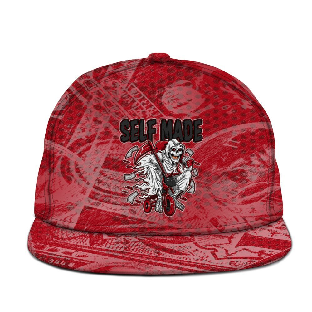 Snapback To Match Bred Velvet 11s - Self Make Skeleton Banknotes Art Graphic