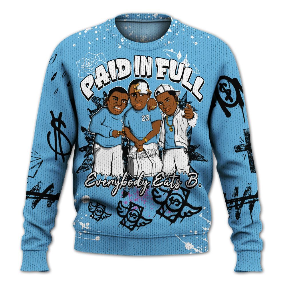 Sweater To Match Melo 12s - Everybody Paid In Full Crayon Graphic