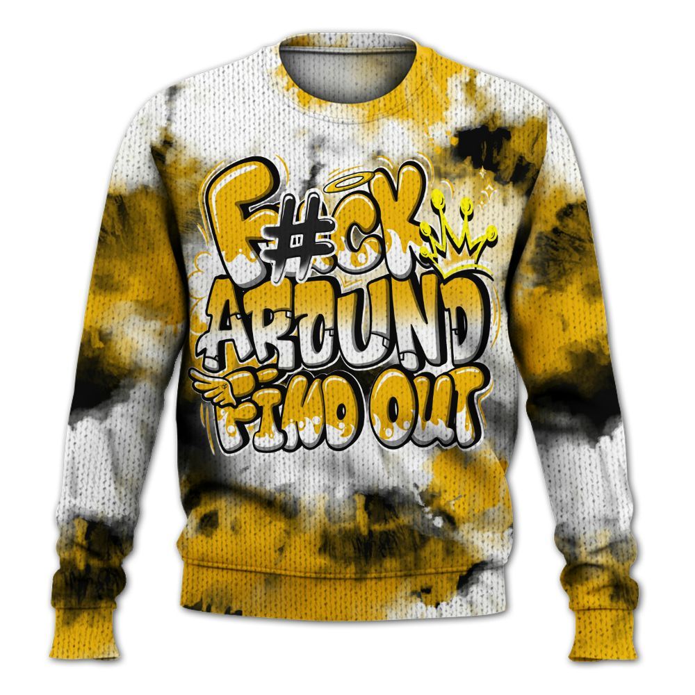 Knitted Sweater To Match Del Sol 13s - Tie Dye FK Around Find Out