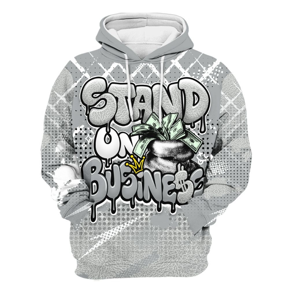 Hoodie To Match Retro Pure Money 3s - Halftone Stand Business Dripping All Over Print