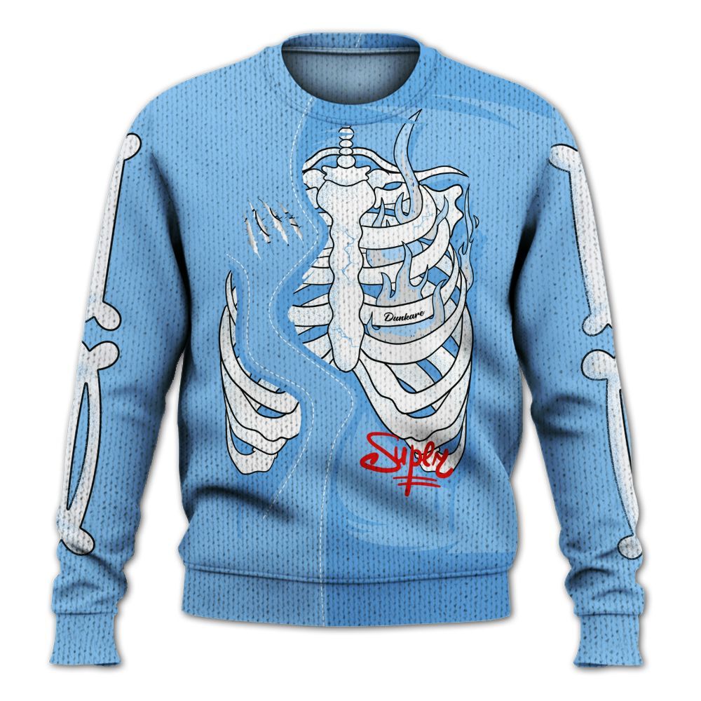 Knitted Sweater To Match University Blue 5s - It's The Kick For Me